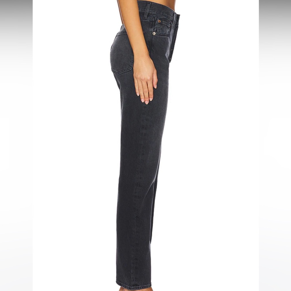 Agolde Women's Straight Leg 90s Jeans in Black 26 button fly - Picture 3 of 11